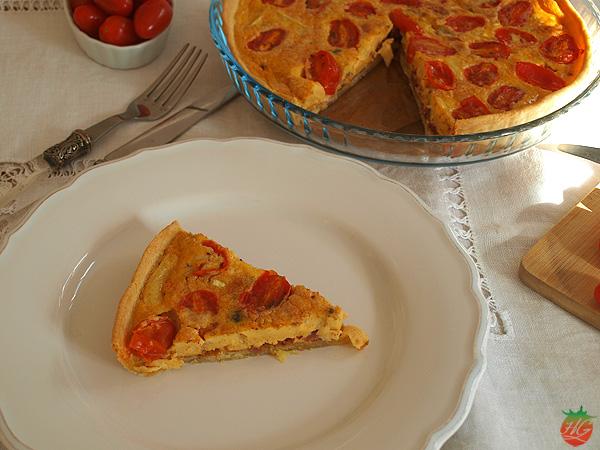 Quiche de tomate y queso