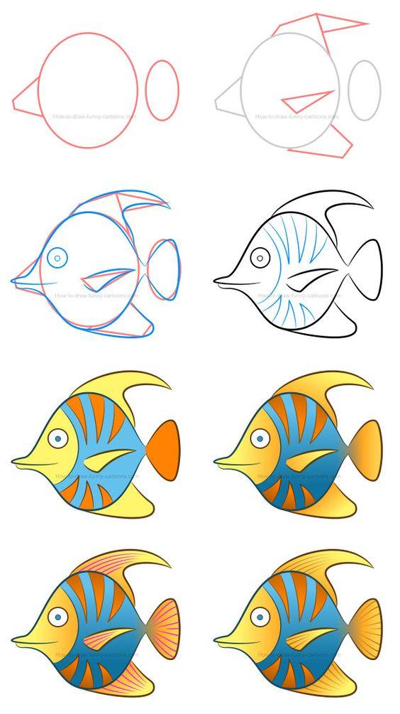 Manualidades con peces para niños, para "poisson d´avril"