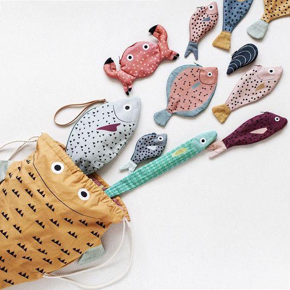 Manualidades con peces para niños, para "poisson d´abril"