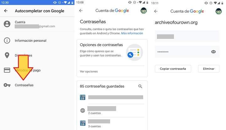 Como usar el autocompletar para recordar contraseñas automáticamente en Chrome, aplicaciones y otros servicios desde el móvil