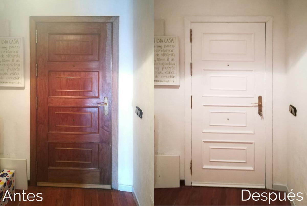 pintar una puerta acrílico o chalk paint