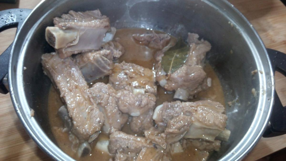 Costillas a la sidra con Thermomix terminadas