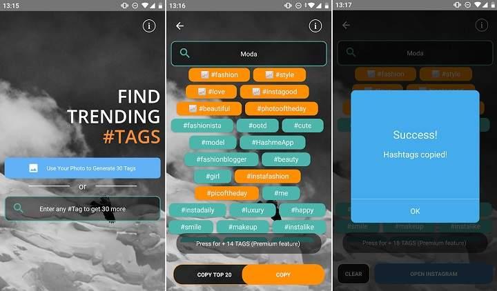 Aplicaciones para generar hashtags sugeridos populares y relacionados para Instagram Twitter o YouTube