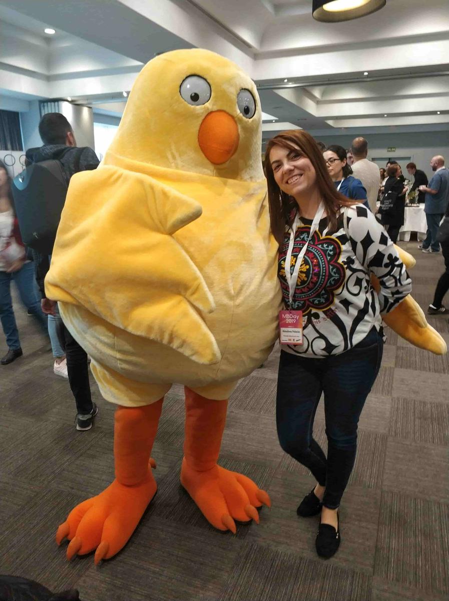 En los premios madresfera con el Pollo Pepe