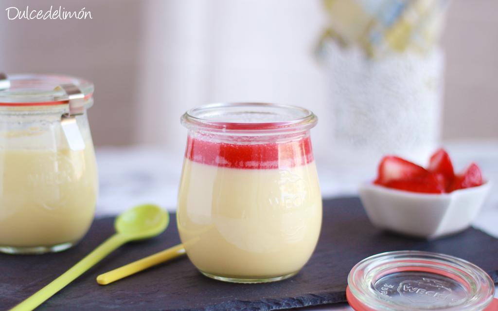 Panna cotta de piña colada