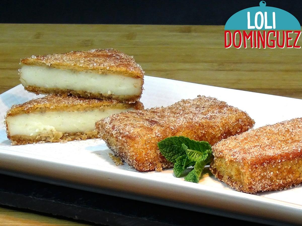 Leche frita con galletas, dulce típico de Semana Santa y fiestas tradicionales
