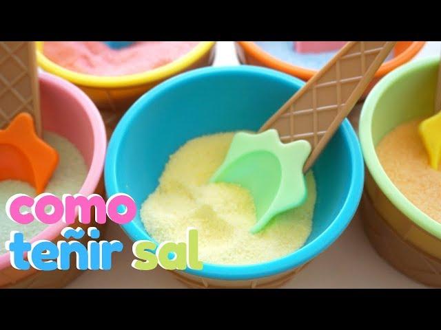 COMO TEÑIR SAL DE COLORES PARA MANUALIDADES - FÁCIL