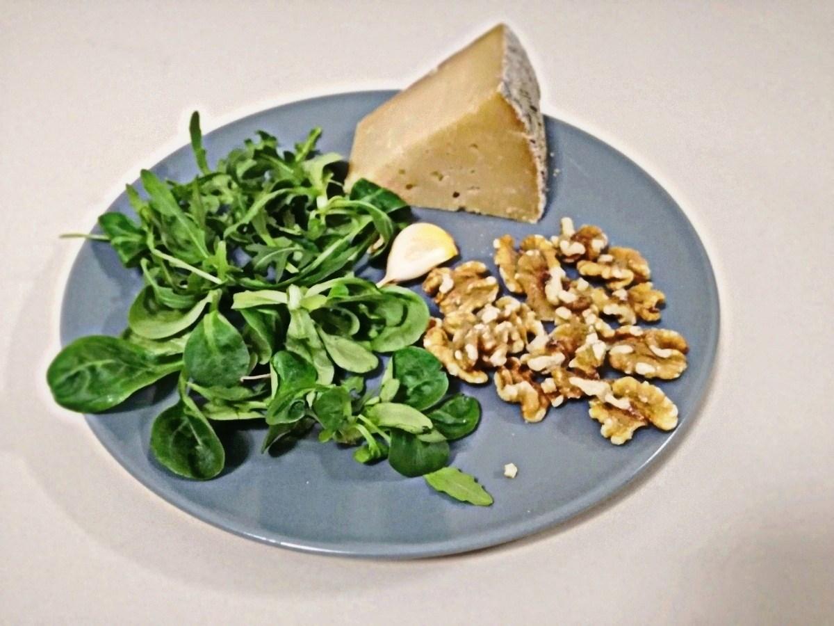 Ingredientes para la receta de milhojas de calabacin