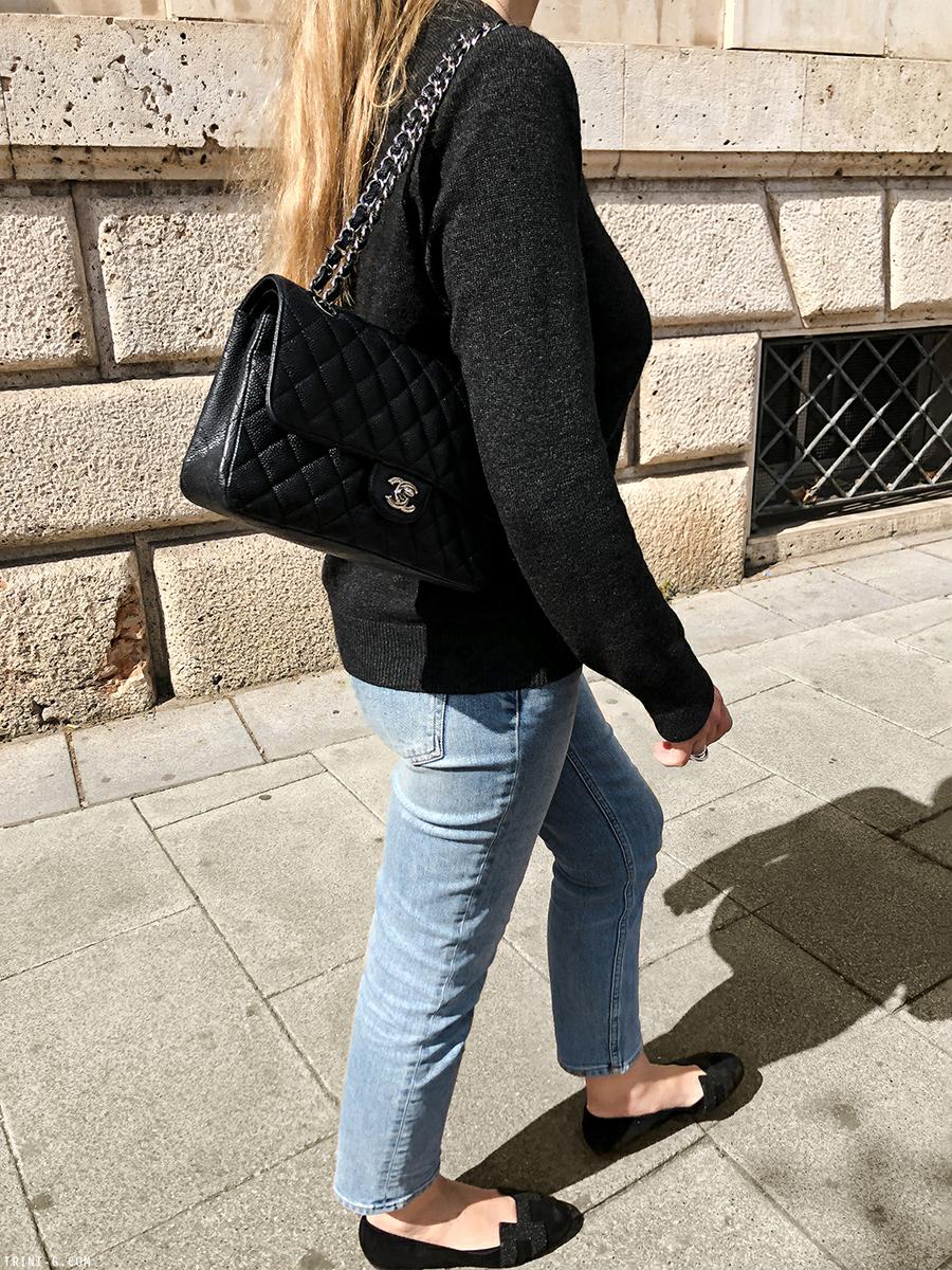 Trini | Acne Studios jeans Hermes flats