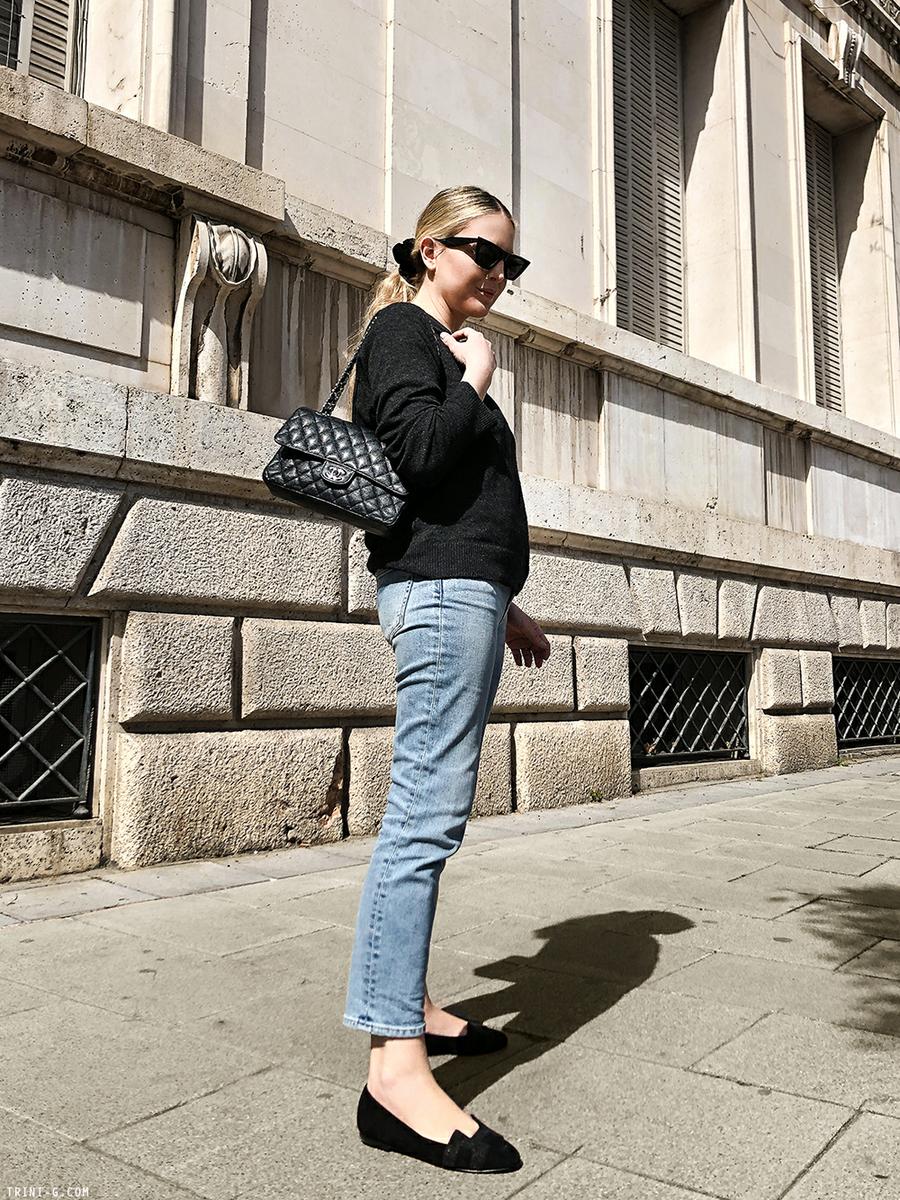 Trini | Acne Studios jeans Hermes flats