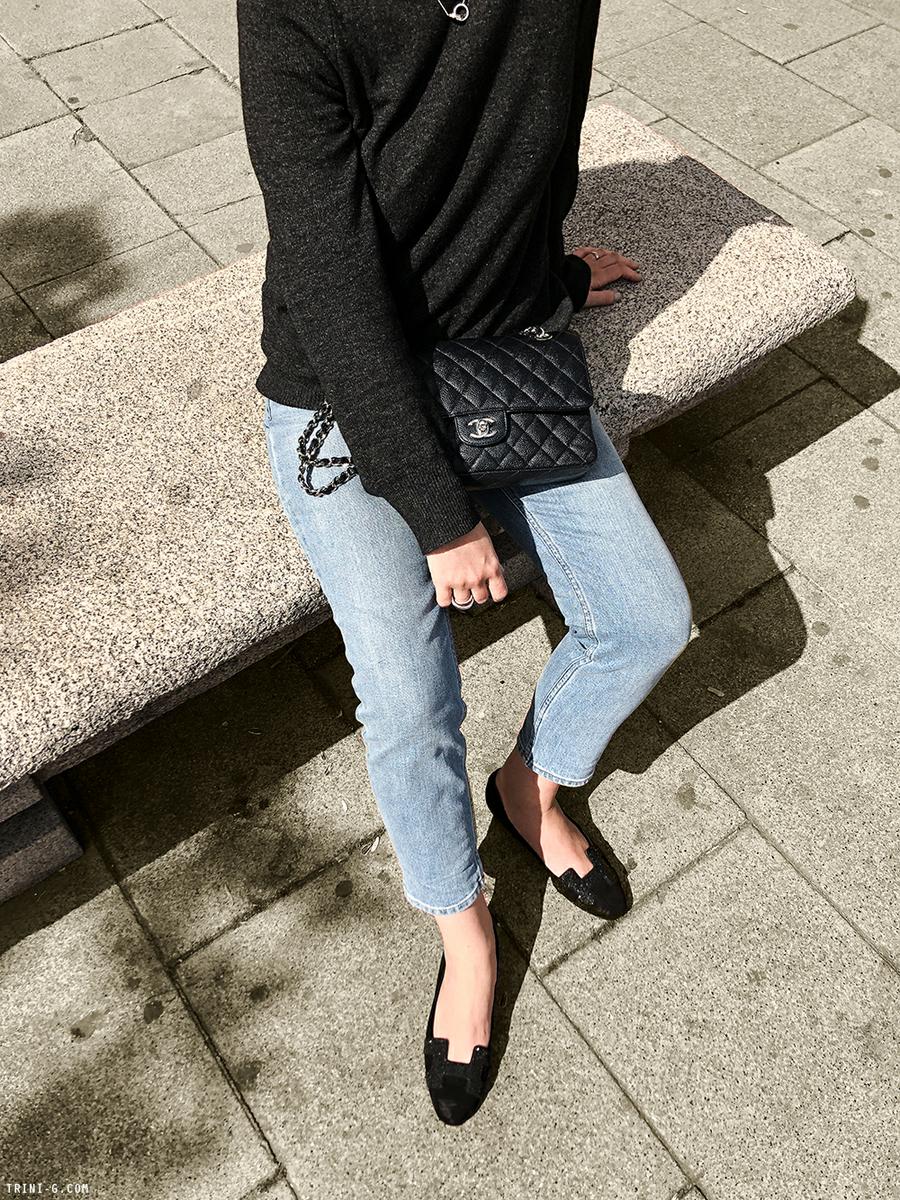 Trini | Acne Studios jeans Hermes flats