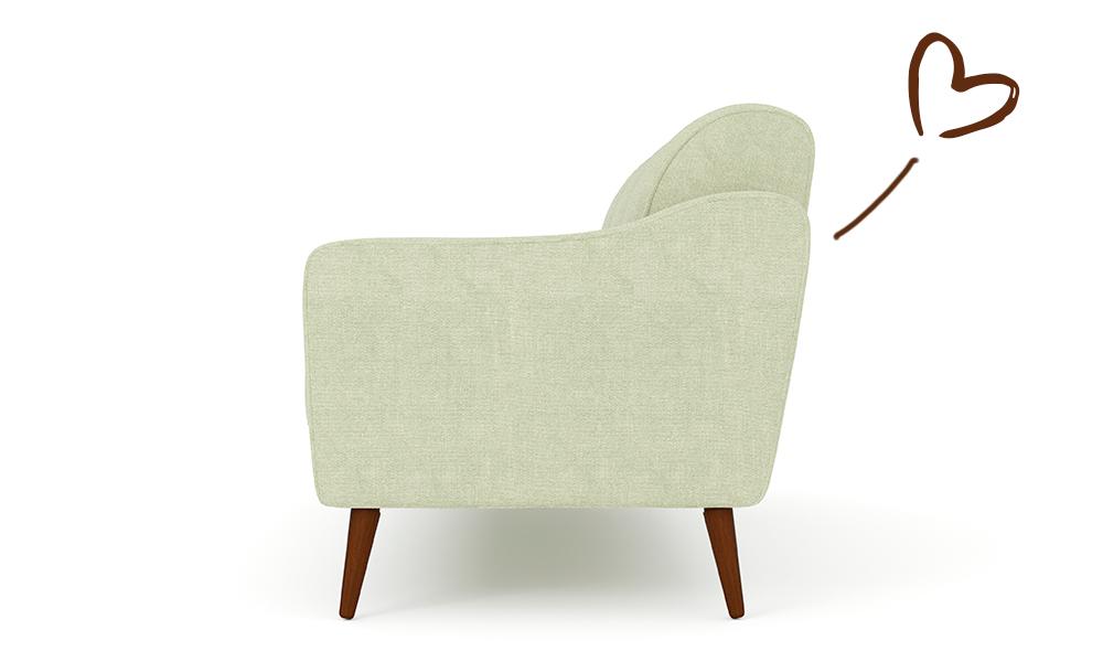 Detalle patas de madera sofá ZOLA Conforama