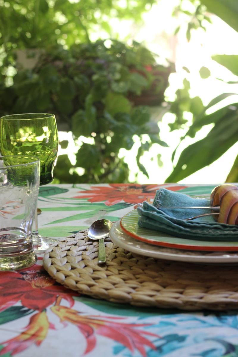 Como preparar una mesa tropical