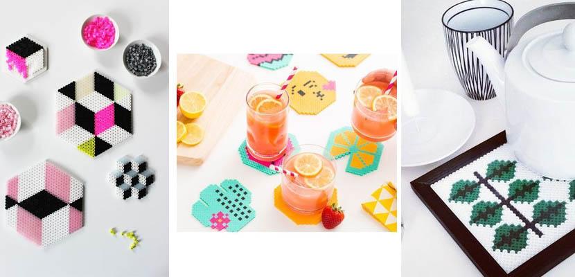 Posavasos y bandejas Hama Beads