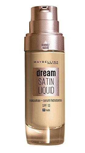 Maybelline New York Base de Maquillaje con Sérum Hidratante Dream Satin Liquid, Tono 021 Nude