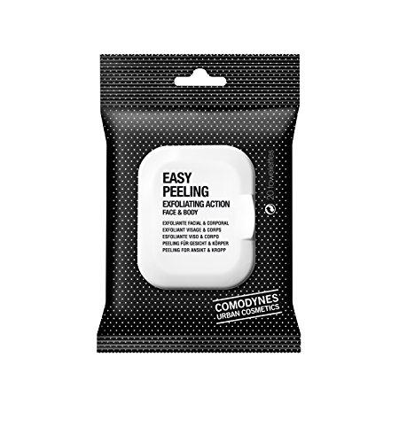 Comodynes Easy Peeling Flow Toallita Exfoliante Cara y Cuerpo - 20 Unidades | Elimina impurezas, limpia los poros y estimula la renovación de la piel | Con activos biológicos | Ideal para el bolso, neceser o mochila