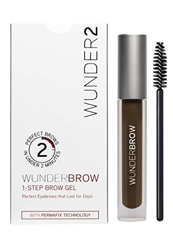 WUNDER2 WUNDERBROW Gel de Cejas Waterproof – Cejas Duraderas con Volumen y Definición, Color Black Brown