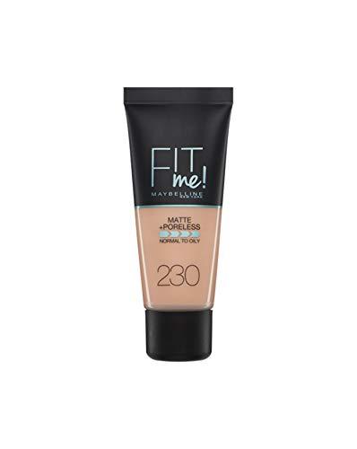 Maybelline New York Base de Maquillaje Fit Me (Mate y Sin poros), Tono 230 Natural Buff - 30 ml