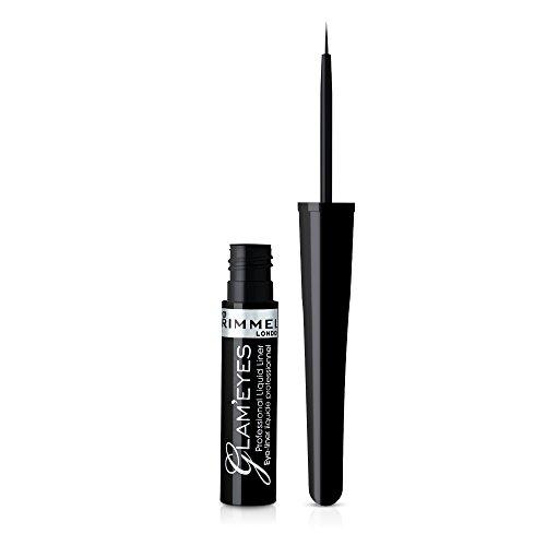 Rimmel London, Delineador Líquido tono 001 Black Glamour, 3.5 ml