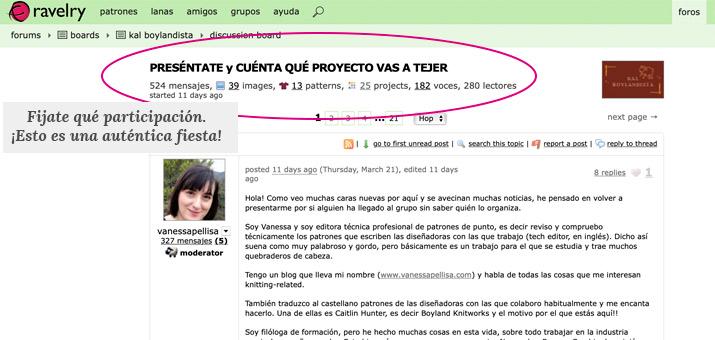 Esto es un Kal en Ravelry