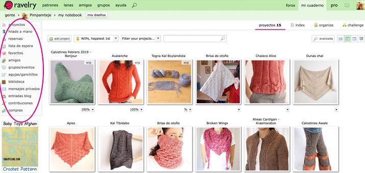 Cuadernos de Ravelry