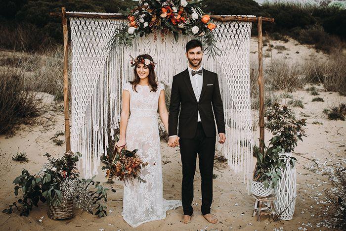 boda bohemia en la playa