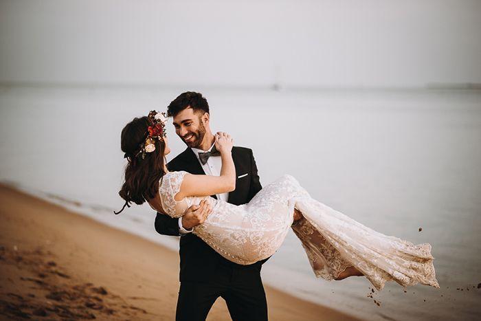 boda bohemia en la playa
