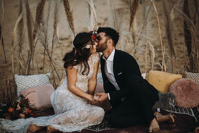 boda bohemia en la playa