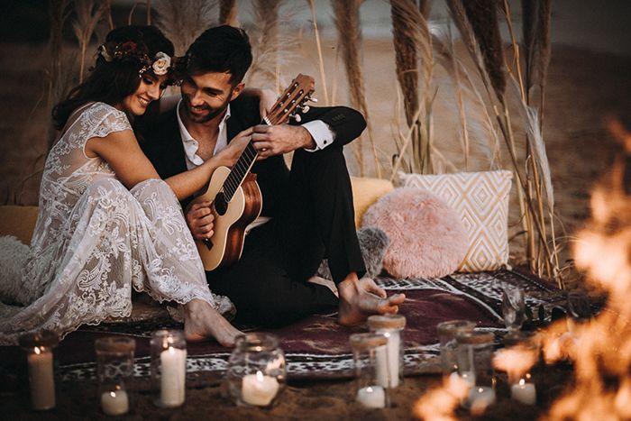 boda bohemia en la playa
