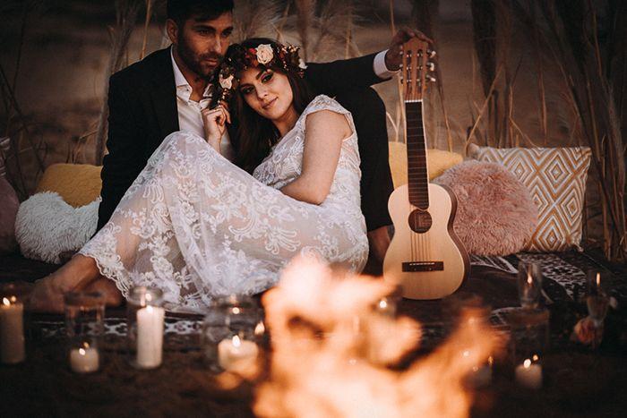 boda bohemia en la playa