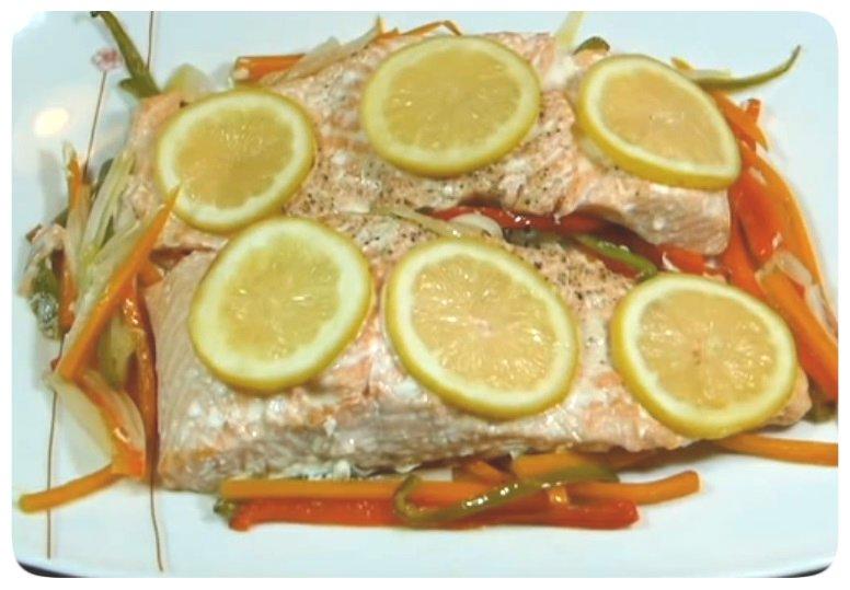 salmón al papillote