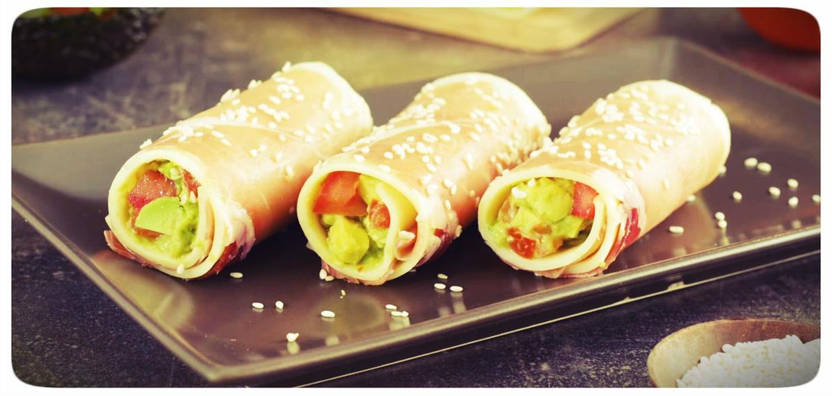 rollitos de jamón y queso edam