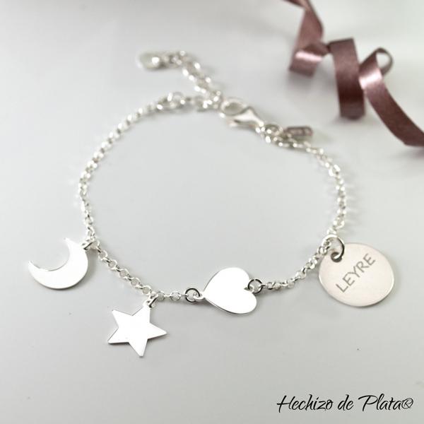 Pulsera de plata de los deseos