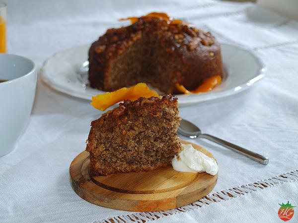 Pastel de nueces con sirope de Brandy