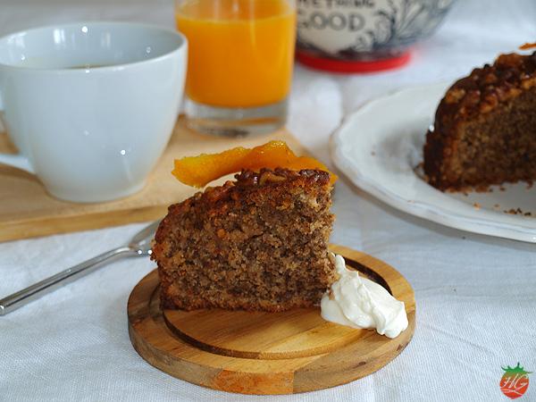 Pastel de nueces con sirope de Brandy HortoGourmet