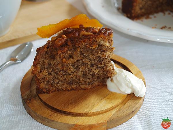 Receta Pastel de nueces con sirope de Brandy HortoGourmet