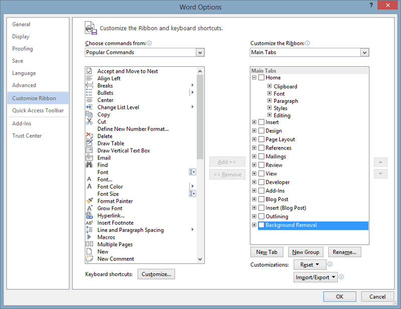 Cómo restaurar la interfaz de usuario de la cinta de opciones al diseño clásico de Microsoft Office
