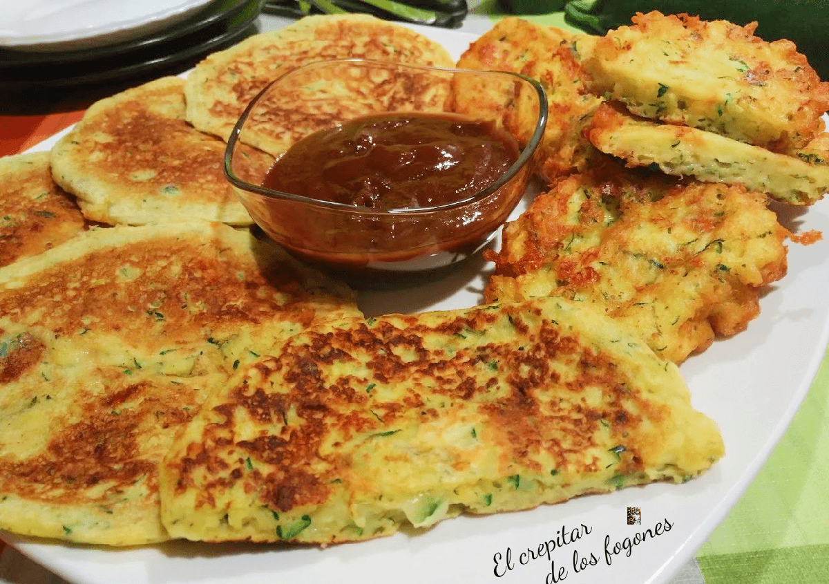tortitas y buñuelos de calabacín