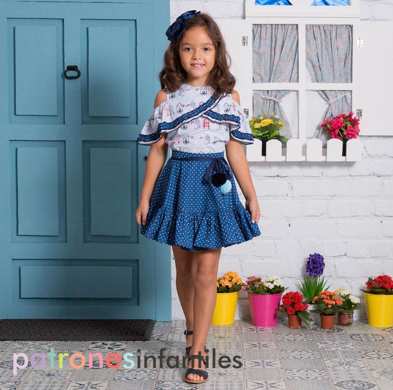 conjunto de falda con caseta