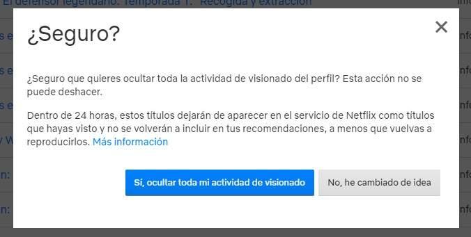 Cómo eliminar o borrar el historial de navegación o reproducciones de Netflix para quitar películas y series en general o individualmente en Android iPhone o SmartTV
