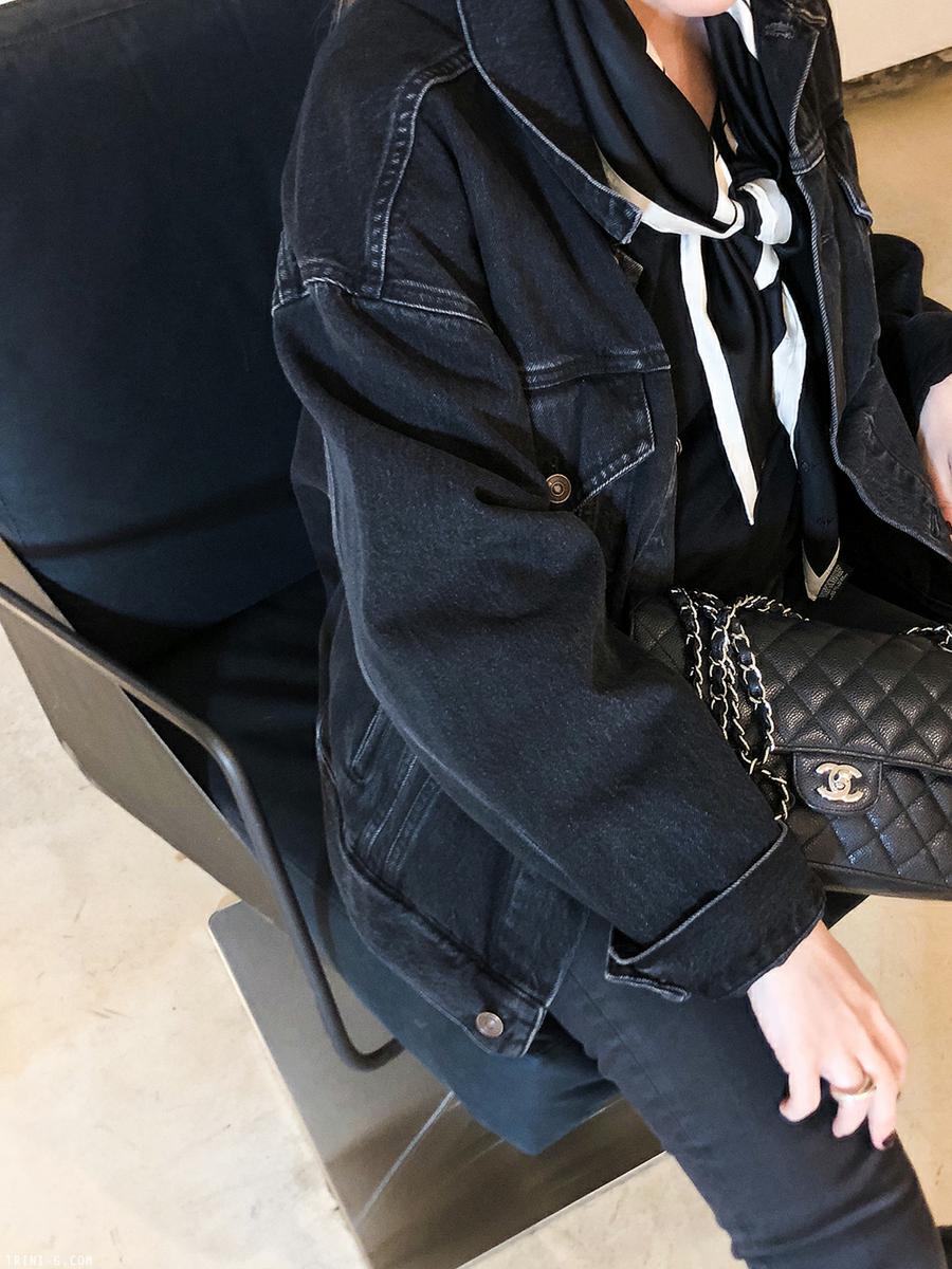 Trini | Balenciaga swing denim jacket Balenciaga jeans