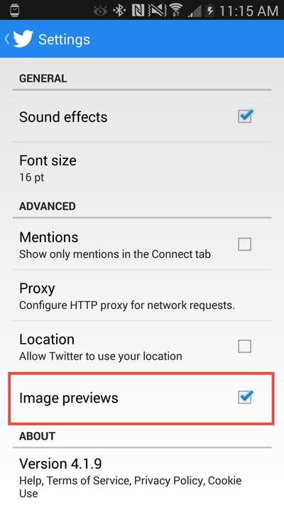 Cómo desactivar la previsualización de imágenes en Twitter para iOS, Android y OS X