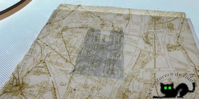 Calcamos el dibujo en la tela