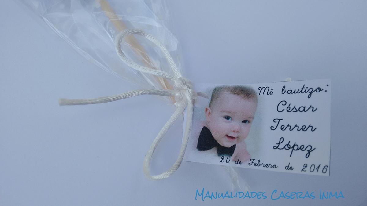 Manualidades Caseras Inma_ Tarjeta para recuerdo de bautizo 