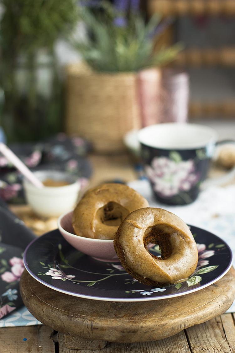 Donuts de Caramelo saludables super esponjosos y deliciosos