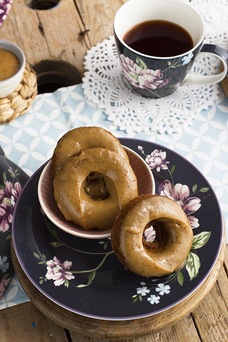 Donuts de Caramelo saludables super esponjosos y deliciosos