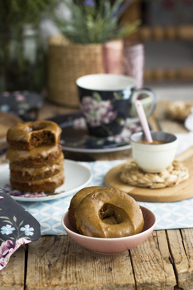 Donuts de Caramelo saludables super esponjosos y deliciosos