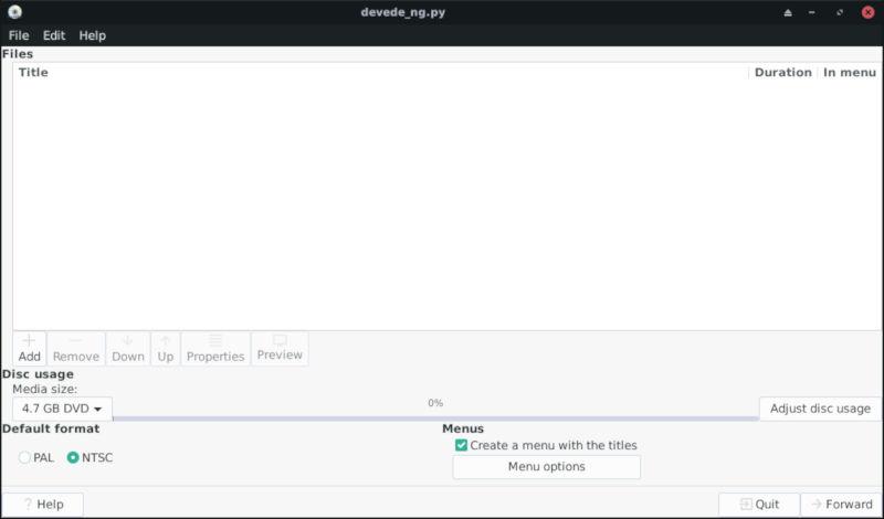 Cómo hacer imágenes de DVD grabables en Linux con DevedeNG