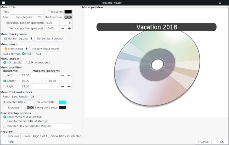 Cómo hacer imágenes de DVD grabables en Linux con DevedeNG