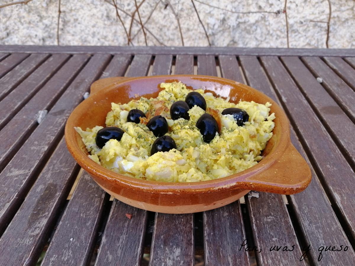 bacalao dorado en thermomix - pan uvas y queso